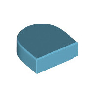 Lego destička 1x1 zakulacená hladká, azurová střední (6375606)